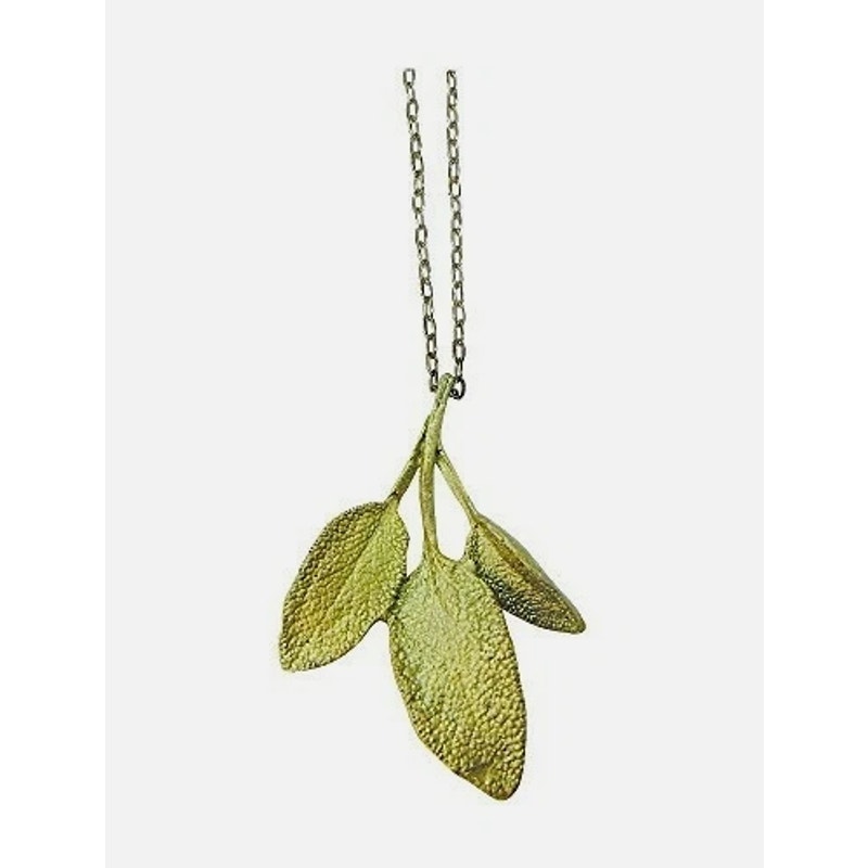 Michael Michaud Petite Herb Sage Pendant Necklace - 16